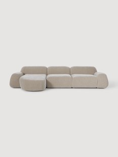 Modulaire teddy-hoekbank Wolke (4-zits)