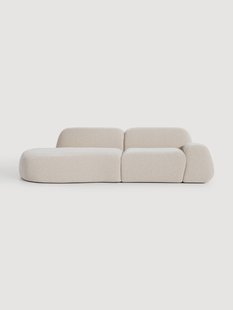 Modulaire teddy chaise longue Wolke (3-zits)