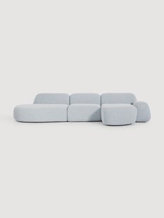 Modulaire boucl&eacute; hoekbank Wolke (4-zits) met chaise longue