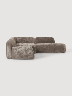Modulaire teddy-boucl&eacute; hoekbank Wolke (4-zits) met chaise-longue