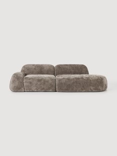 Modulaire teddy boucl&eacute; chaise lounge Wolke (3-zits)