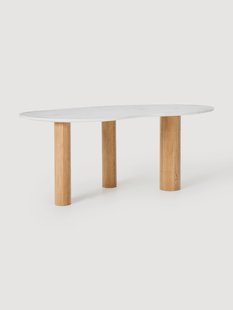 Marmeren eettafel Naruto in organische vorm, in verschillende formaten