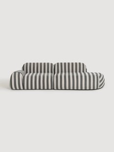 Modulaire gestreepte chaise longue Wolke (3-zits)