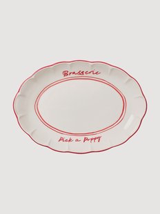 Handbeschilderde serveerplateau Bistro