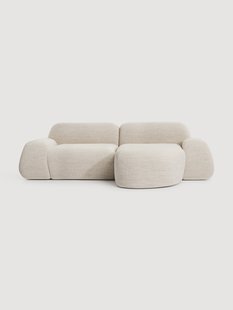 Modulaire boucl&eacute; hoekbank Wolke (3-zits)