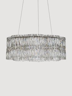 Dimbare LED-kroonluchter Nuvia van kristalglas