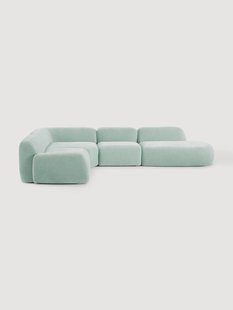 XL modulaire hoekbank Wolke met chaise longue