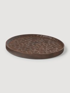 Decoratief dienblad Camila van acaciahout, &Oslash; 35 cm