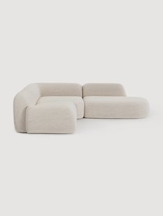 Modulaire boucl&eacute; hoekbank Wolke (4-zits) met chaise longue