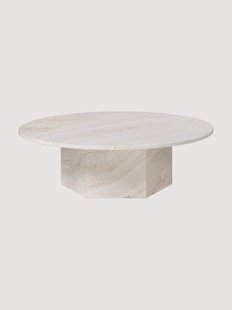 Ronde salontafel Epic van travertijn