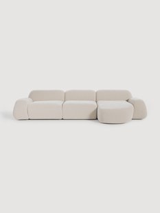 Modulaire teddy-hoekbank Wolke (4-zits)