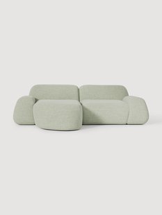 Modulaire boucl&eacute; hoekbank Wolke (3-zits)