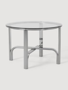 Ronde eettafel Neil met glazen tafelblad, in verschillende formaten