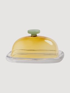 Handgemaakte botervloot Cantine van borosilicaatglas