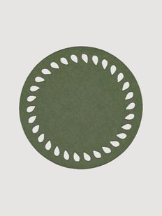Ronde placemat Viseu met geborduurde rand