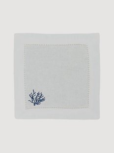 Cocktailservet Coral met koraaldetail