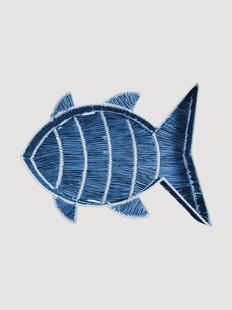 Handgemaakte raffiamand Fish