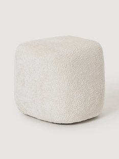 Hoge teddy boucl&eacute; poef Wolke