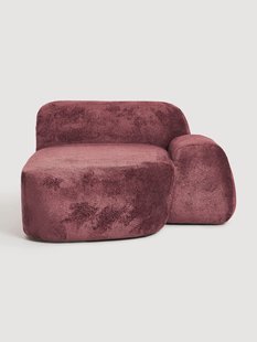 Teddy boucl&eacute; chaise-hoekmodule Wolke