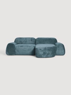 Modulaire teddy-boucl&eacute; hoekbank Wolke (3-zits)