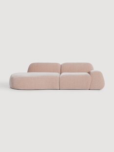 Modulaire teddy chaise longue Wolke (3-zits)