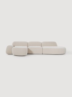 Modulaire hoekbank Wolke (4-zits) met chaise longue