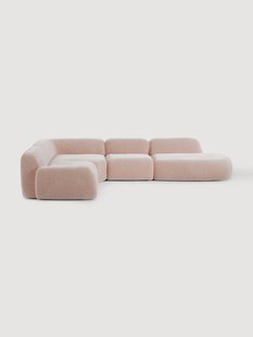 XL modulaire hoekbank Wolke met chaise longue