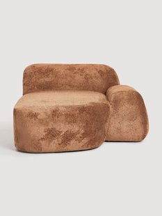 Teddy boucl&eacute; chaise-hoekmodule Wolke