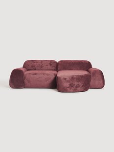 Modulaire teddy-boucl&eacute; hoekbank Wolke (3-zits)