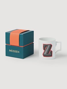 Handgemaakte beker Initials met decoratief motief