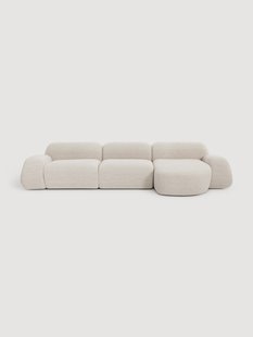 Modulaire boucl&eacute; hoekbank Wolke (4-zits)