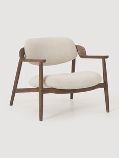Loungefauteuil Rae van eikenhout