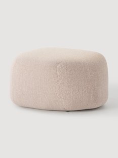Ovale boucl&eacute; poef Wolke