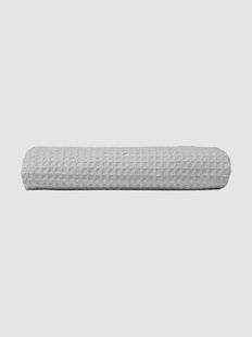 Katoenen honeycomb badhanddoek Pearl Grey