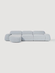 Modulaire boucl&eacute; hoekbank Wolke (4-zits)