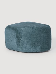 Ovale teddy-boucl&eacute; poef Wolke