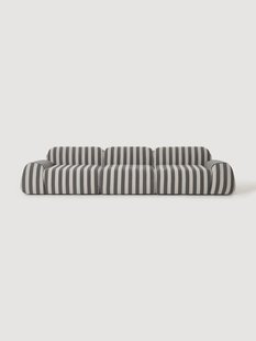 Gestreepte modulaire bank Wolke (4-zits)