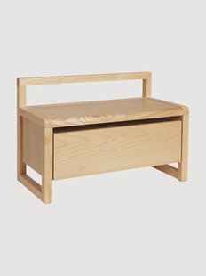 Houten kinderbankje Little Architect met opbergruimte