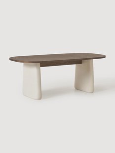 Ovale eettafel Dune van eikenhout, in verschillende formaten