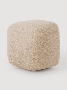 Hoge boucl&eacute; poef Wolke
