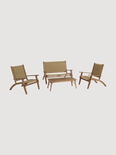 Tuin loungeset Vick van acaciahout, 4-delig
