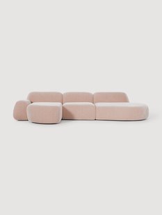 Modulaire hoekbank Wolke (4-zits) met chaise longue