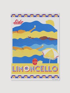 Poster Hello Bonjour - En Vacances Limoncello