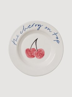 Handbeschilderd dessertbord Cherry