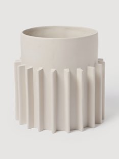 Plantenpot Valeska met geribbeld oppervlak, H 30 cm