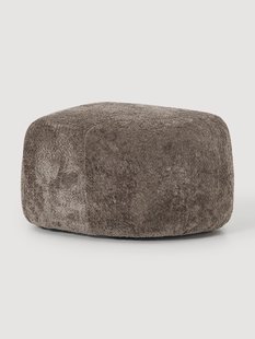 Ovale teddy boucl&eacute; ottoman Wolke