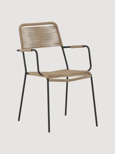 Stapelbare tuinstoel Lindos met armleuningen