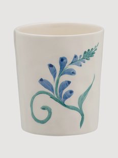 Handbeschilderde kopje Indigo Flora