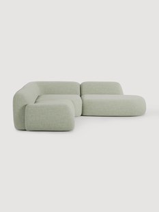 Modulaire boucl&eacute; hoekbank Wolke (4-zits) met chaise longue