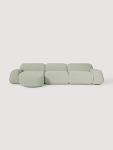 Modulaire boucl&eacute; hoekbank Wolke (4-zits)